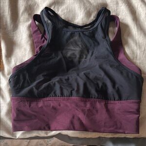 Lululemon Black and Burgundy Sports Bra